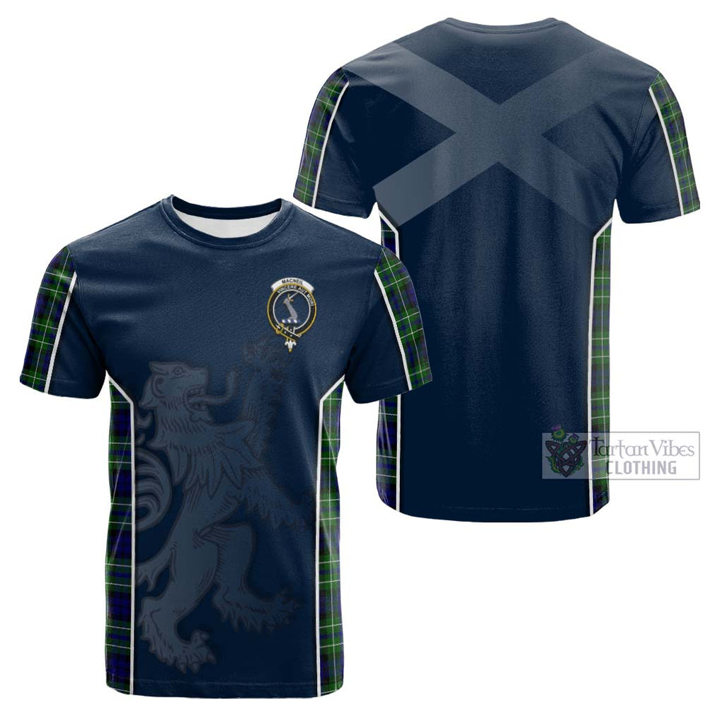 Tartan Vibes Clothing MacNeil of Colonsay Modern Tartan Cotton T-shirt with Family Crest and Lion Rampant Vibes Sport Style