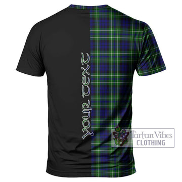 MacNeil of Colonsay Modern Tartan T-Shirt with Family Crest and Half Of Me Style