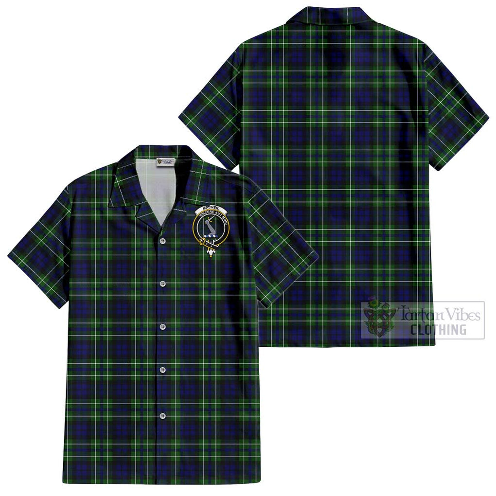 MacNeil of Colonsay Modern Tartan Cotton Hawaiian Shirt with Family Crest Kid - Tartan Vibes Clothing