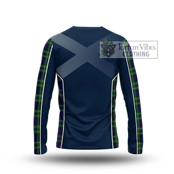 MacNeil of Colonsay Modern Tartan Long Sleeve T-Shirt with Family Crest and Lion Rampant Vibes Sport Style