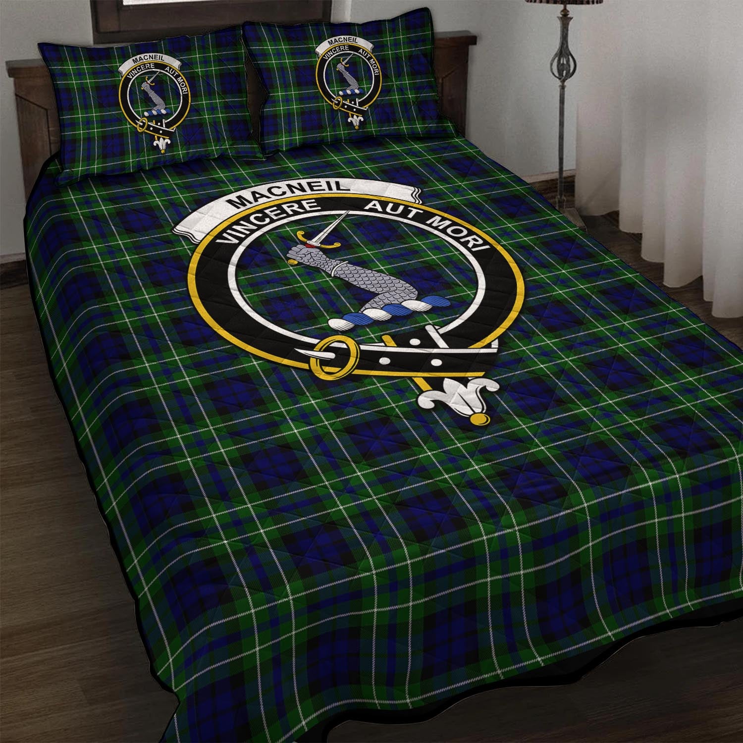 MacNeil of Colonsay Modern Tartan Quilt Bed Set with Family Crest - Tartan Vibes Clothing