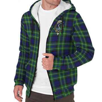 MacNeil of Colonsay Modern Tartan Sherpa Hoodie with Family Crest