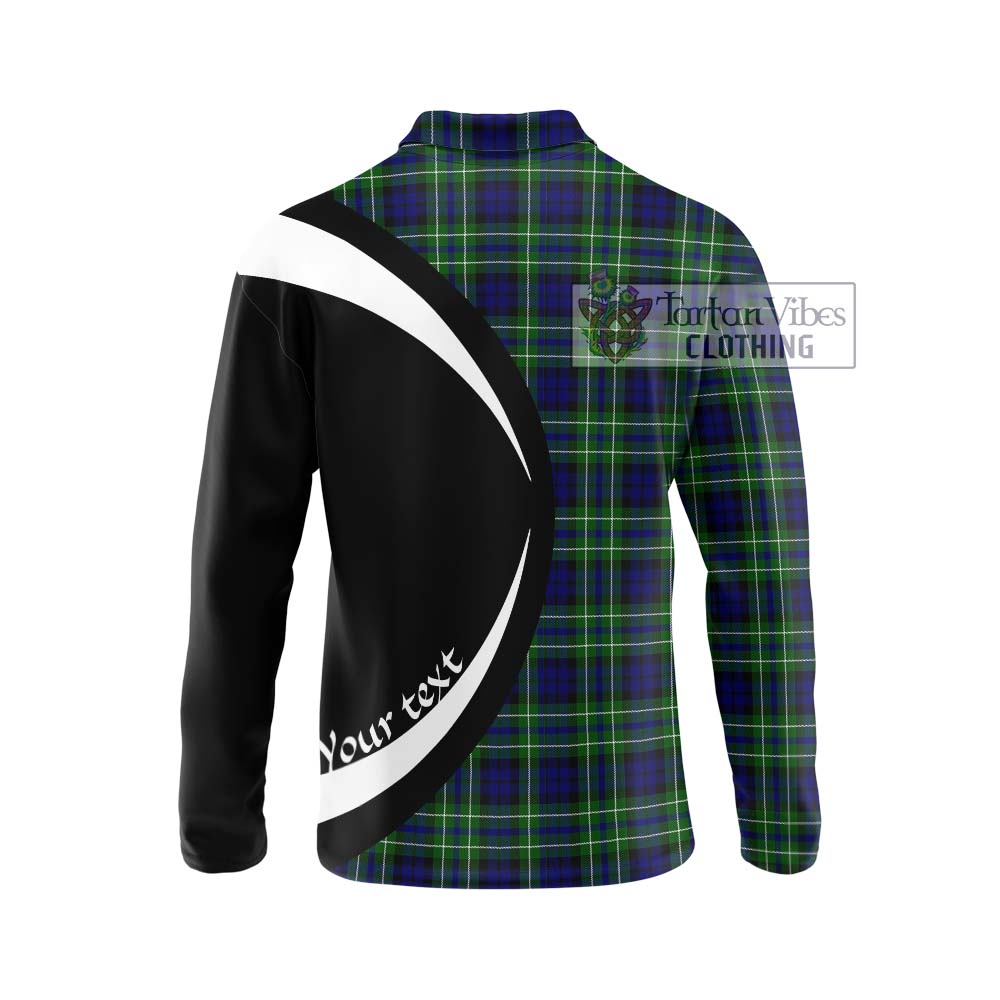 MacNeil of Colonsay Modern Tartan Long Sleeve Polo Shirt with Family Crest Circle Style - Tartan Vibes Clothing