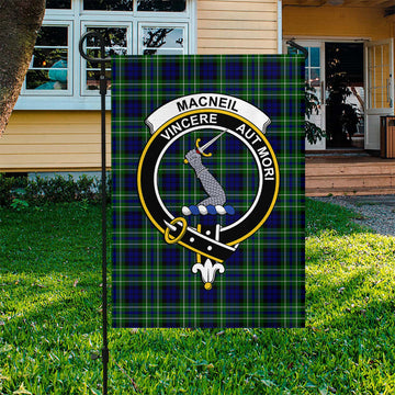 MacNeil of Colonsay Modern Tartan Flag with Family Crest