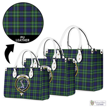 MacNeil of Colonsay Modern Tartan Luxury Leather Handbags with Family Crest