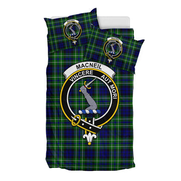 MacNeil of Colonsay Modern Tartan Bedding Set with Family Crest