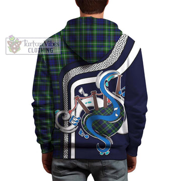 MacNeil of Colonsay Modern Tartan Hoodie with Epic Bagpipe Style