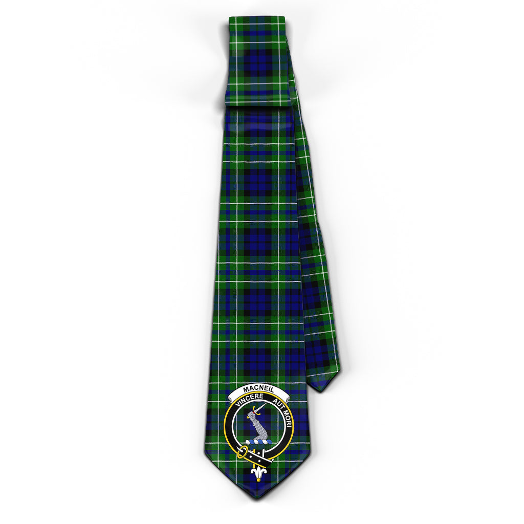 MacNeil of Colonsay Modern Tartan Classic Necktie with Family Crest - Tartan Vibes Clothing