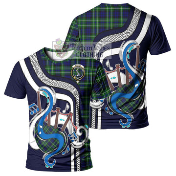 MacNeil of Colonsay Modern Tartan T-Shirt with Epic Bagpipe Style