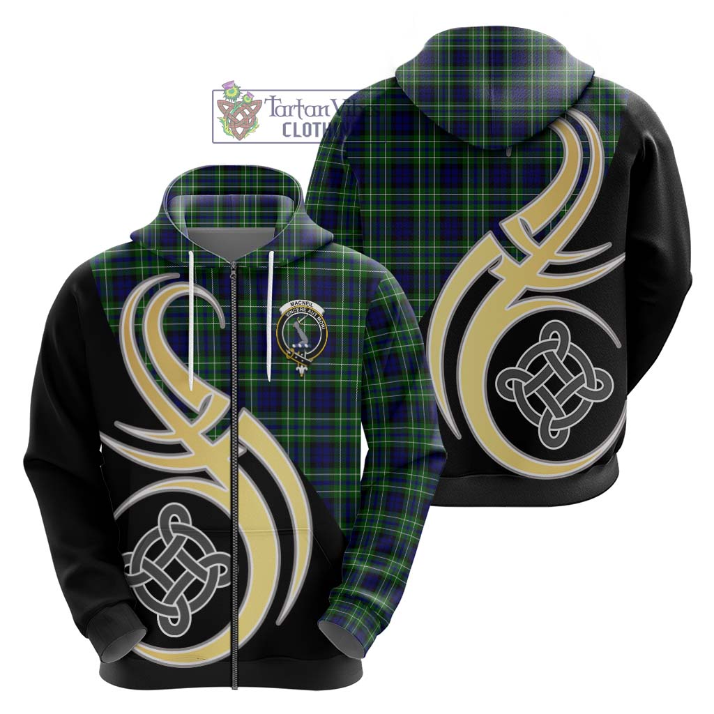 MacNeil of Colonsay Modern Tartan Hoodie with Family Crest and Celtic Symbol Style - Tartan Vibes Clothing