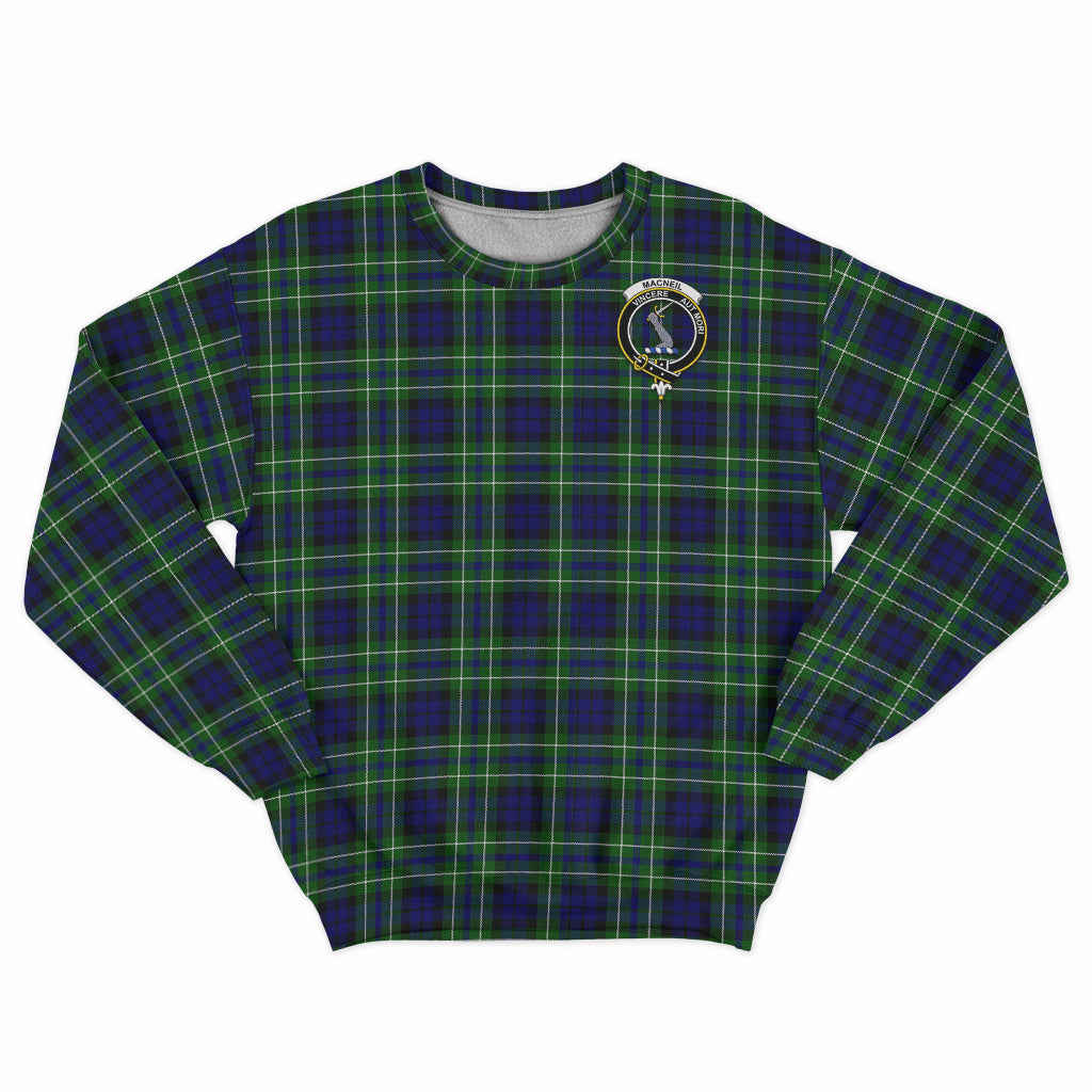 MacNeil of Colonsay Modern Tartan Sweatshirt with Family Crest - Tartan Vibes Clothing