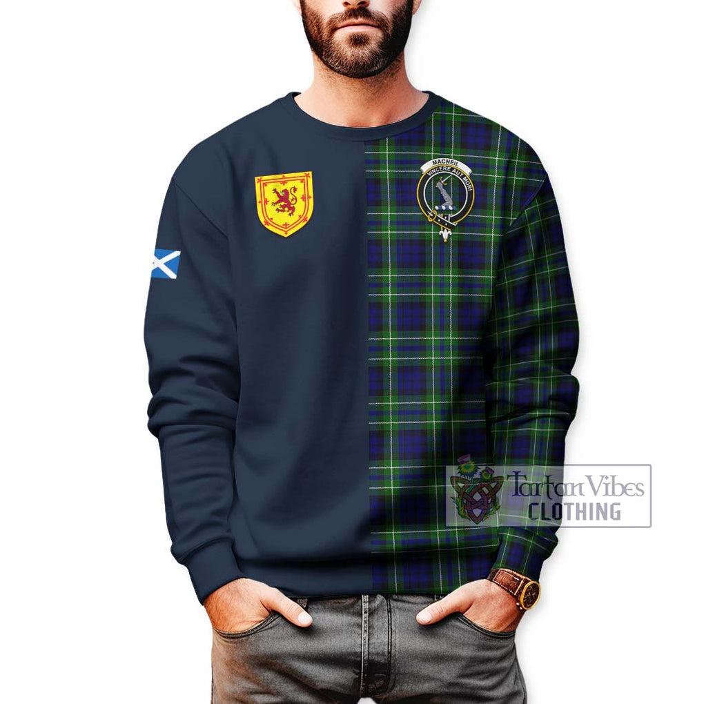 Tartan Vibes Clothing MacNeil of Colonsay Modern Tartan Sweatshirt with Scottish Lion Royal Arm Half Style