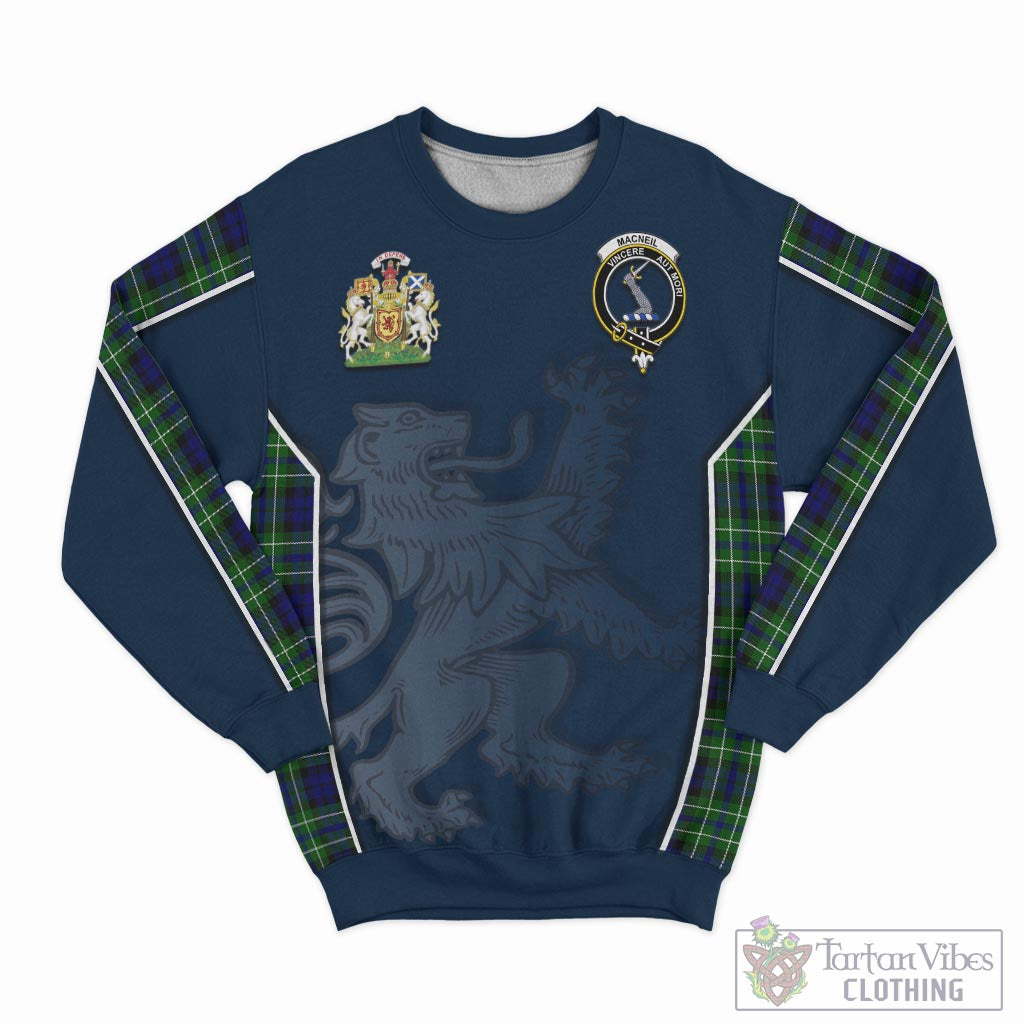 Tartan Vibes Clothing MacNeil of Colonsay Modern Tartan Sweater with Family Crest and Lion Rampant Vibes Sport Style