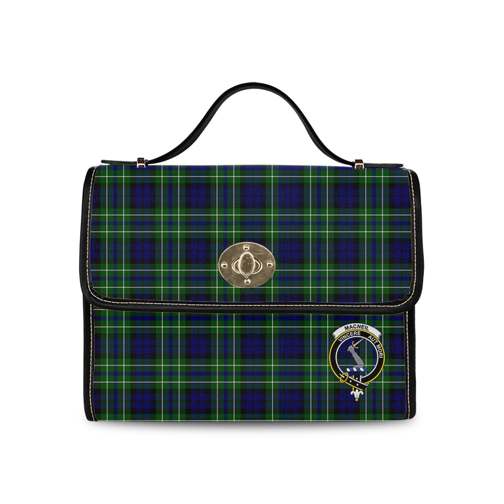 macneil-of-colonsay-modern-tartan-leather-strap-waterproof-canvas-bag-with-family-crest