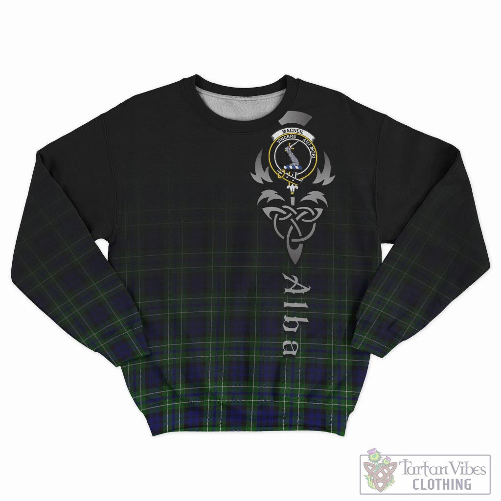 Tartan Vibes Clothing MacNeil of Colonsay Modern Tartan Sweatshirt Featuring Alba Gu Brath Family Crest Celtic Inspired