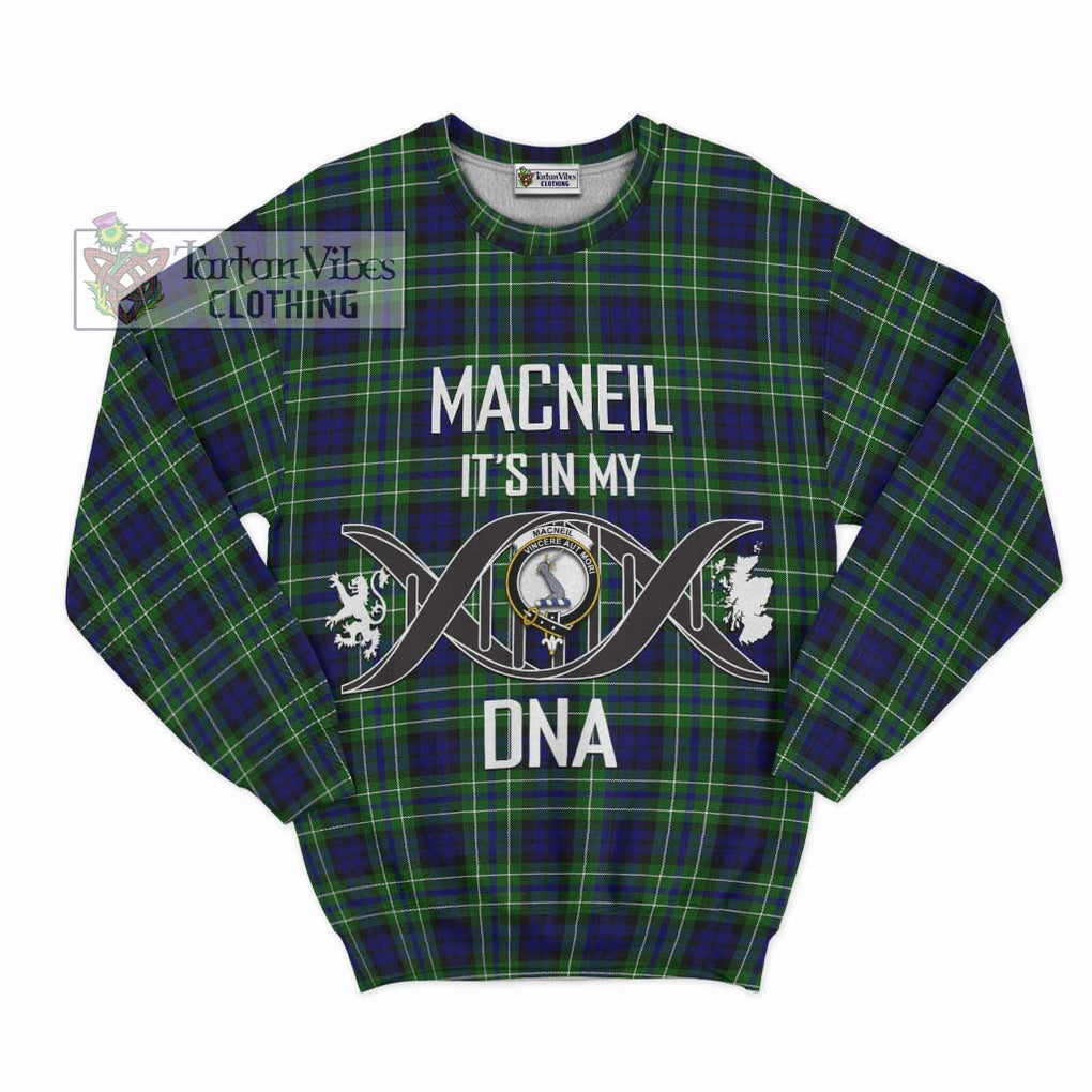 MacNeil of Colonsay Modern Tartan Sweatshirt with Family Crest DNA In Me Style - Tartanvibesclothing Shop