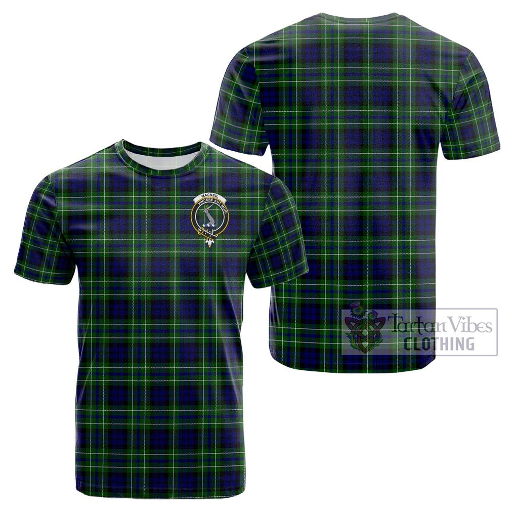 MacNeil of Colonsay Modern Tartan Cotton T-Shirt with Family Crest Kid's Shirt - Tartanvibesclothing Shop