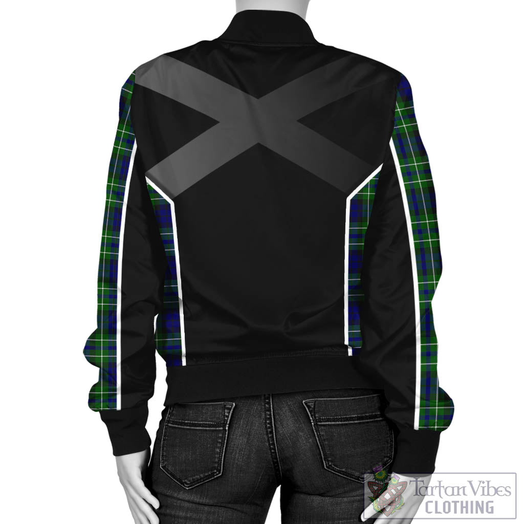 Tartan Vibes Clothing MacNeil of Colonsay Modern Tartan Bomber Jacket with Family Crest and Scottish Thistle Vibes Sport Style