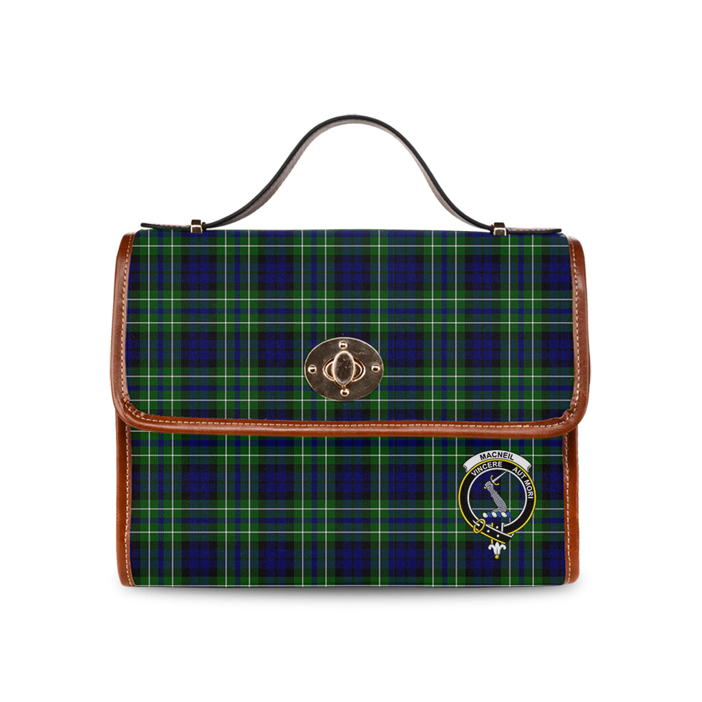 macneil-of-colonsay-modern-tartan-leather-strap-waterproof-canvas-bag-with-family-crest