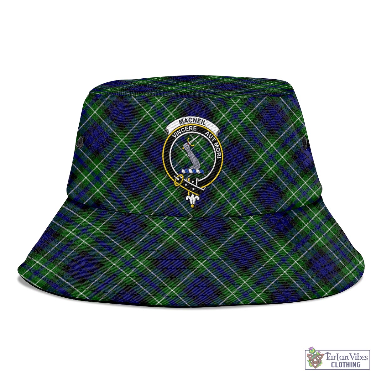 Tartan Vibes Clothing MacNeil of Colonsay Modern Tartan Bucket Hat with Family Crest