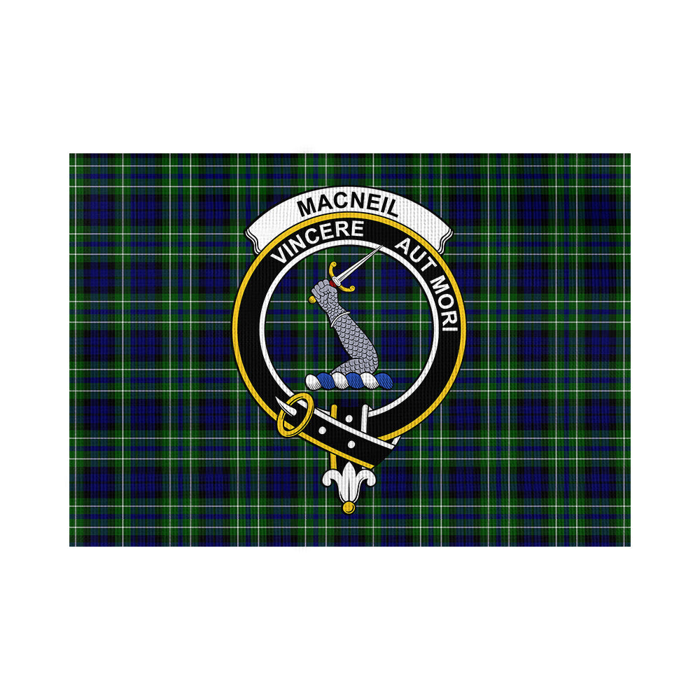 MacNeil of Colonsay Modern Tartan Flag with Family Crest - Tartan Vibes Clothing