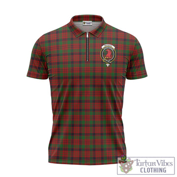 MacNicol (McNicol) Tartan Zipper Polo Shirt with Family Crest