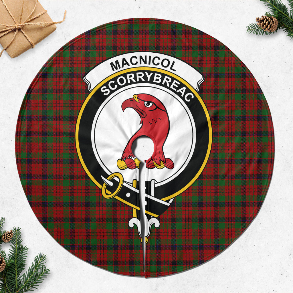 MacNicol Tartan Christmas Tree Skirt with Family Crest - Tartanvibesclothing