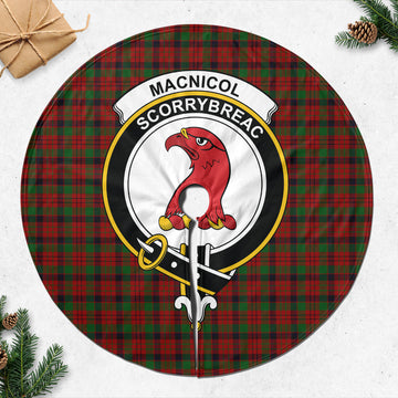 MacNicol (McNicol) Tartan Christmas Tree Skirt with Family Crest