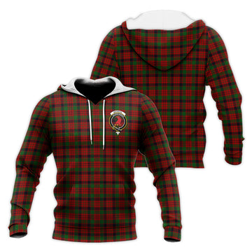 MacNicol (McNicol) Tartan Knitted Hoodie with Family Crest