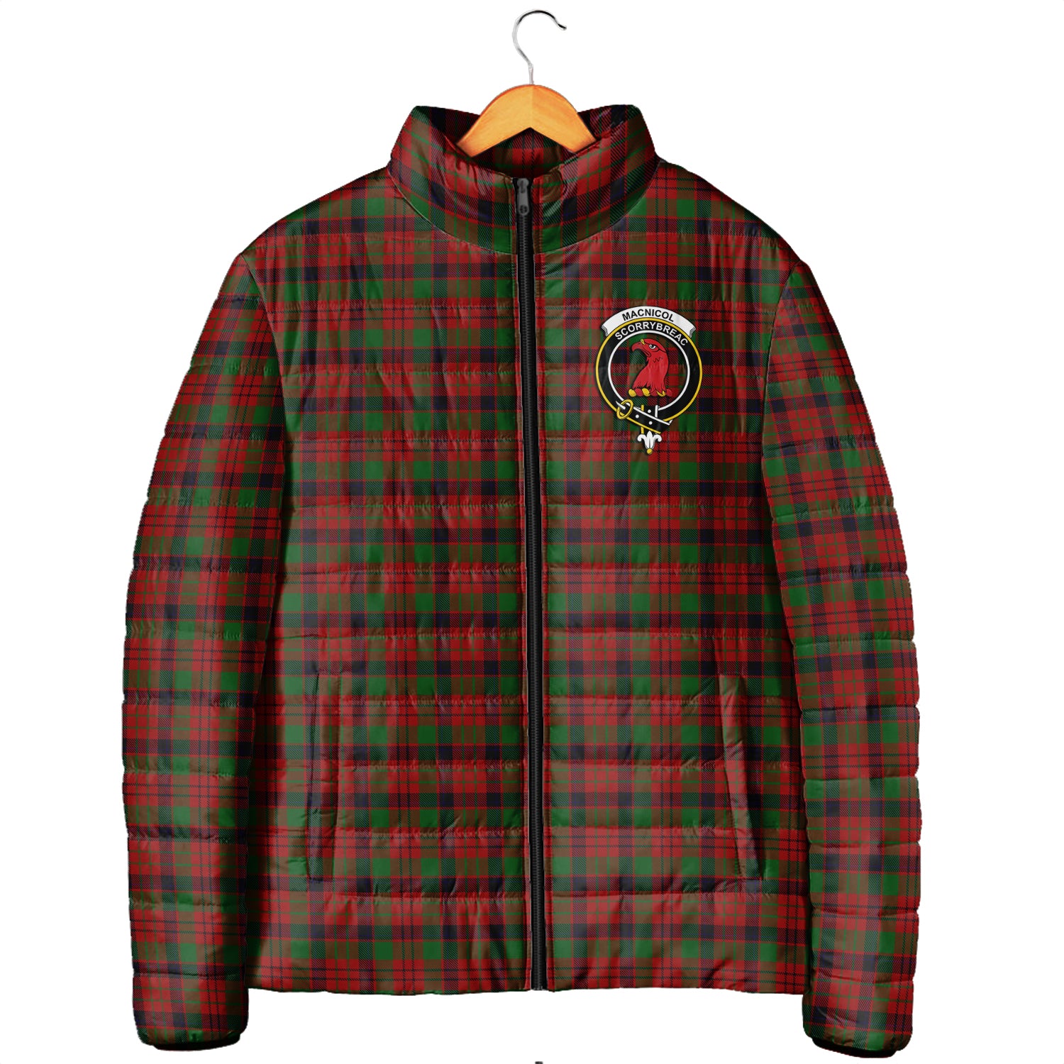 MacNicol (McNicol) Tartan Padded Jacket with Family Crest Men's Padded Jacket - Tartan Vibes Clothing