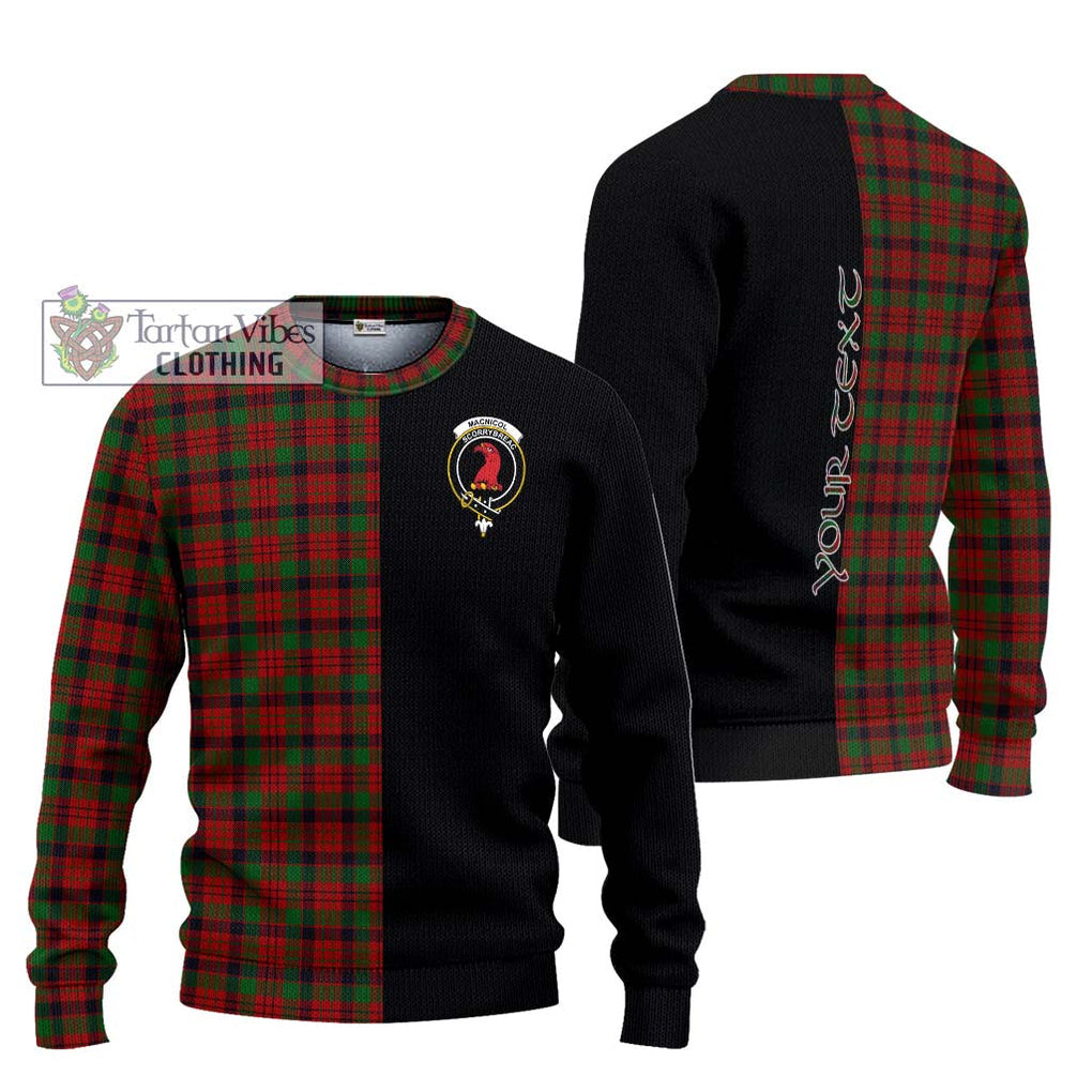 MacNicol (McNicol) Tartan Knitted Sweater with Family Crest and Half Of Me Style Unisex - Tartanvibesclothing Shop