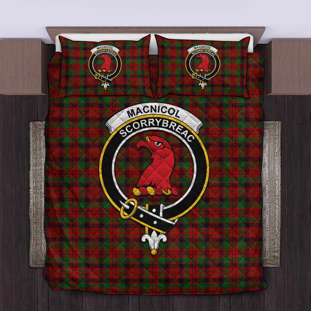 MacNicol (McNicol) Tartan Quilt Bed Set with Family Crest Twin - Tartan Vibes Clothing