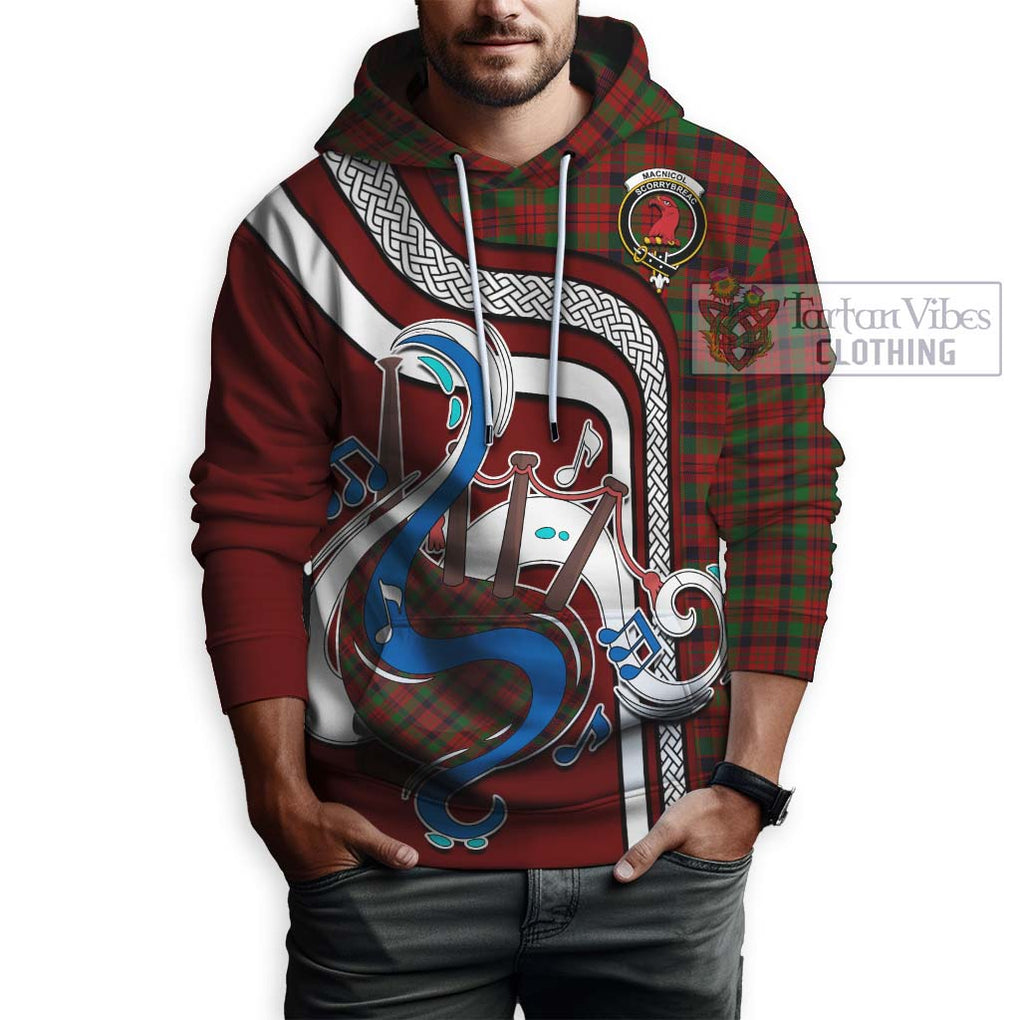 MacNicol (McNicol) Tartan Hoodie with Epic Bagpipe Style Zip Hoodie - Tartanvibesclothing Shop