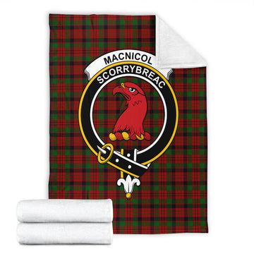 MacNicol (McNicol) Tartan Blanket with Family Crest