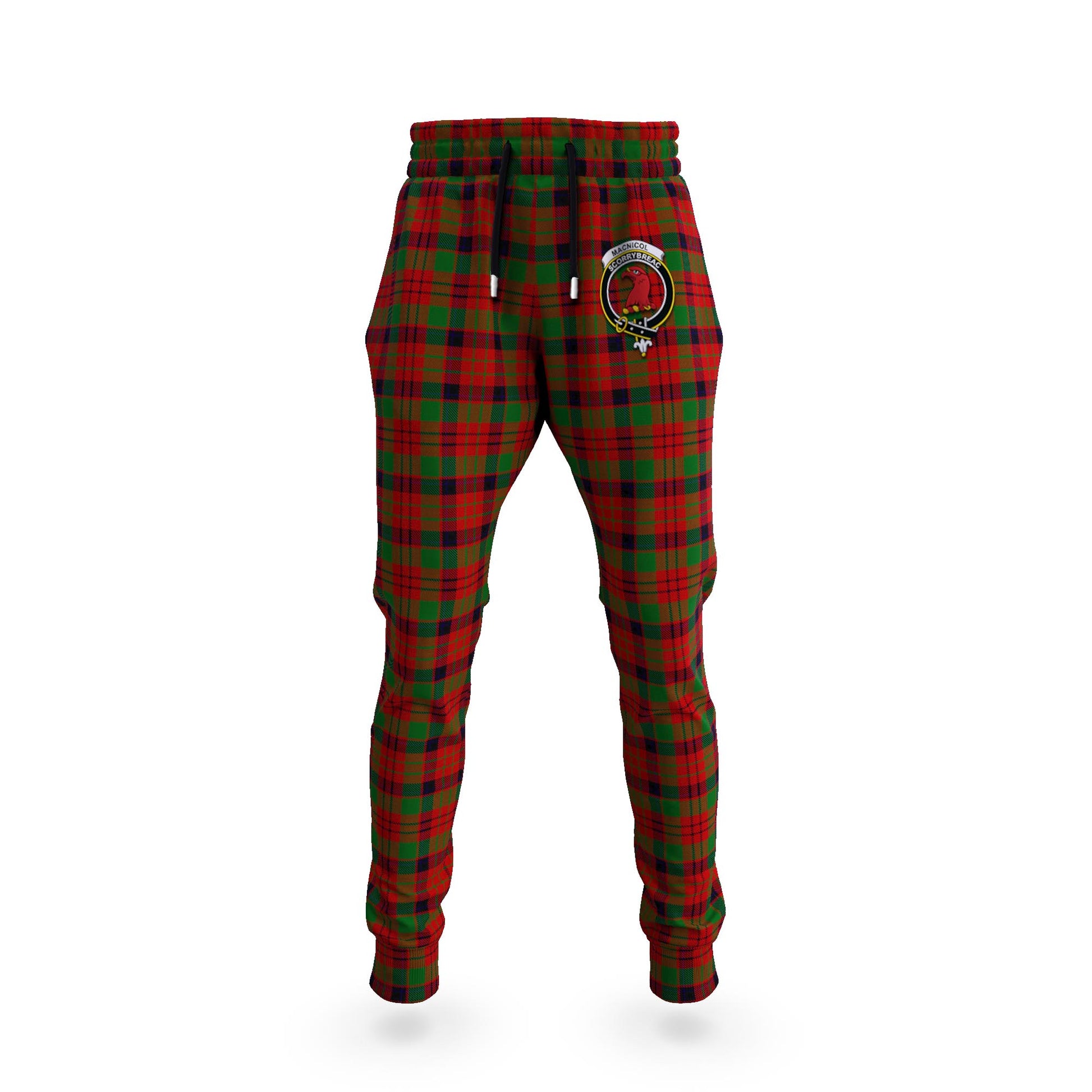 MacNicol (McNicol) Tartan Joggers Pants with Family Crest 5XL - Tartan Vibes Clothing