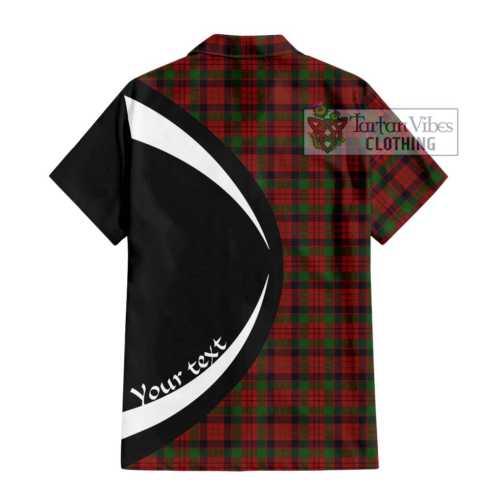 MacNicol (McNicol) Tartan Short Sleeve Button Up with Family Crest Circle Style - Tartan Vibes Clothing