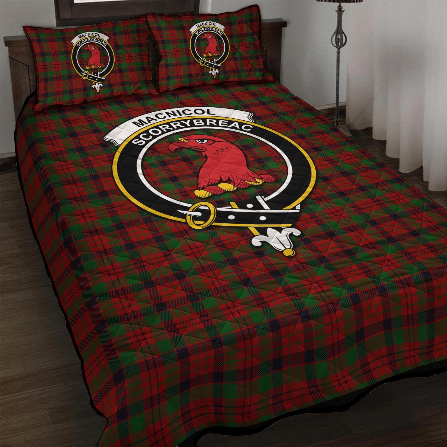 MacNicol (McNicol) Tartan Quilt Bed Set with Family Crest - Tartan Vibes Clothing