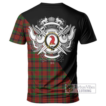 MacNicol (McNicol) Tartan T-Shirt with Family Crest and Military Logo Style