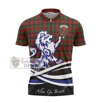 MacNicol (McNicol) Tartan Zipper Polo Shirt with Alba Gu Brath Regal Lion Emblem