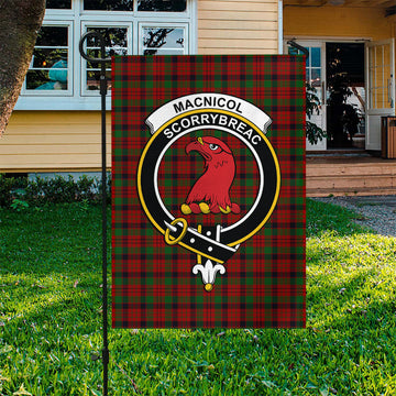 MacNicol (McNicol) Tartan Flag with Family Crest