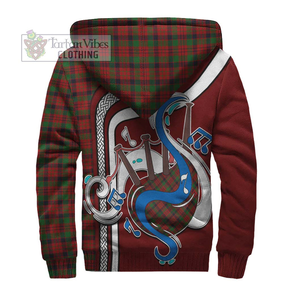 MacNicol (McNicol) Tartan Sherpa Hoodie with Epic Bagpipe Style - Tartanvibesclothing Shop