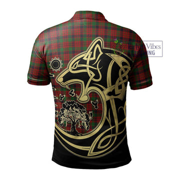 MacNicol (McNicol) Tartan Polo Shirt with Family Crest Celtic Wolf Style