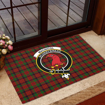 MacNicol (McNicol) Tartan Door Mat with Family Crest