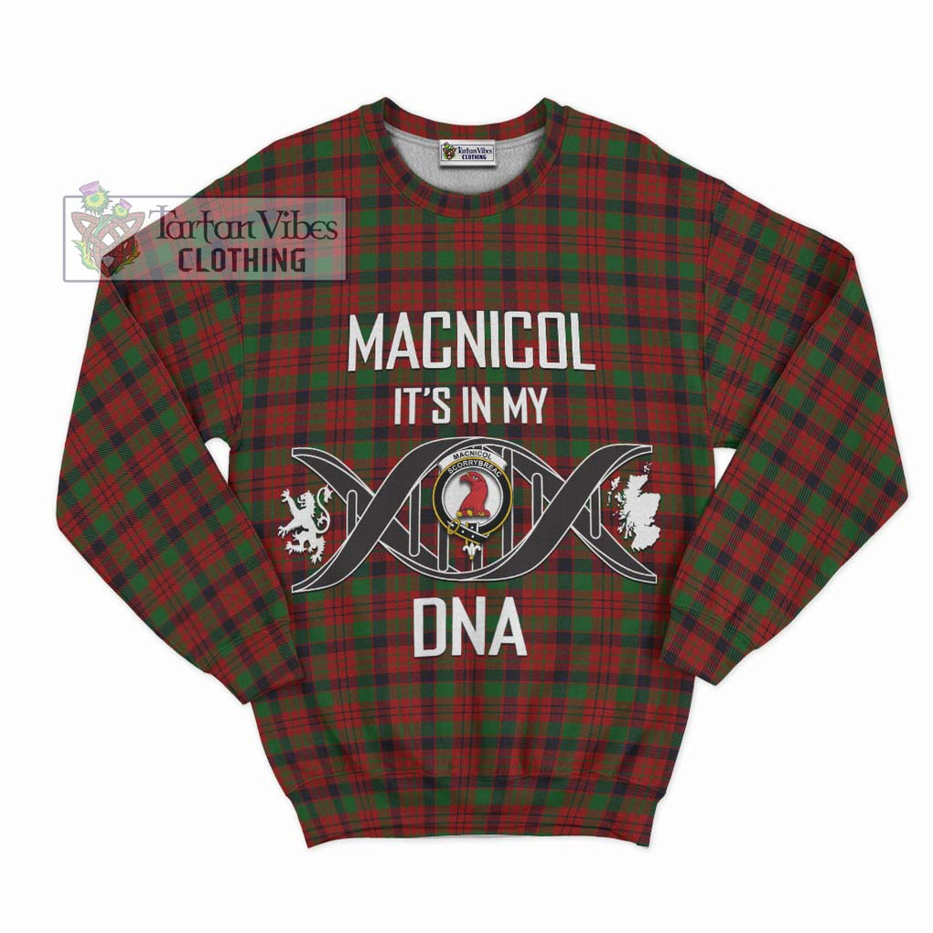 MacNicol (McNicol) Tartan Sweatshirt with Family Crest DNA In Me Style - Tartanvibesclothing Shop