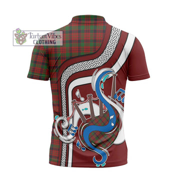 MacNicol (McNicol) Tartan Zipper Polo Shirt with Epic Bagpipe Style