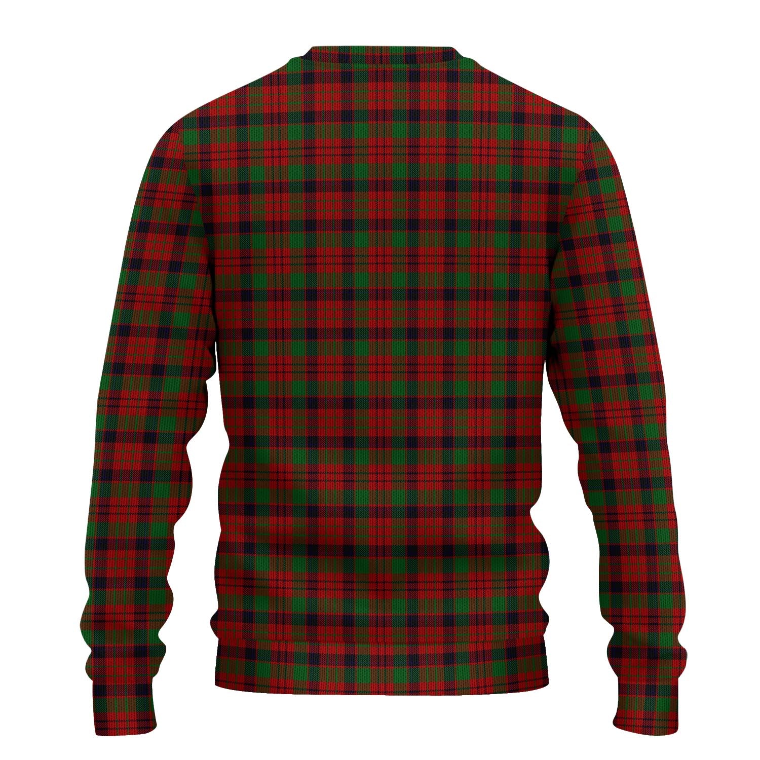 MacNicol Tartan Knitted Sweater with Family Crest - Tartanvibesclothing