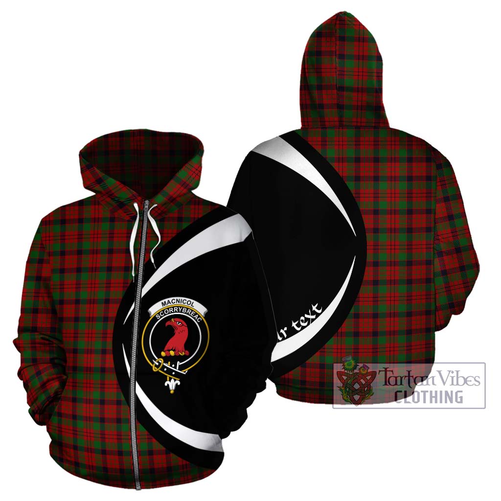 MacNicol (McNicol) Tartan Hoodie with Family Crest Circle Style - Tartan Vibes Clothing