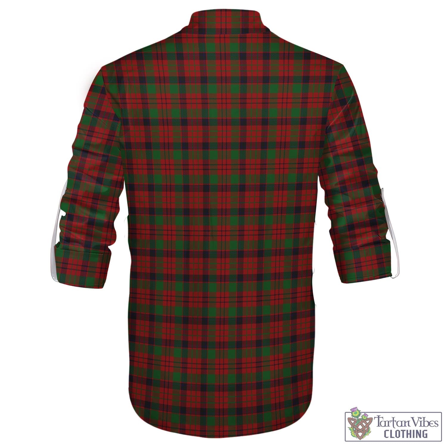 Tartan Vibes Clothing MacNicol Tartan Men's Scottish Traditional Jacobite Ghillie Kilt Shirt with Family Crest