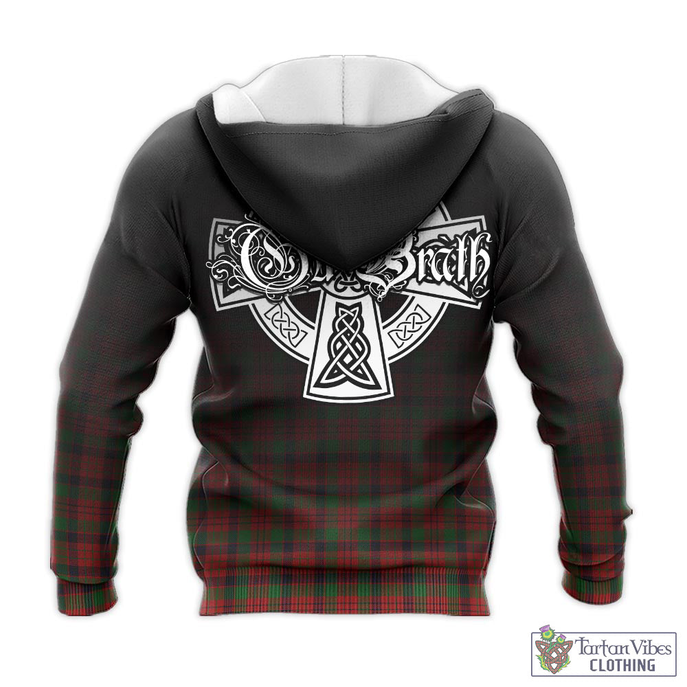 Tartan Vibes Clothing MacNicol Tartan Knitted Hoodie Featuring Alba Gu Brath Family Crest Celtic Inspired