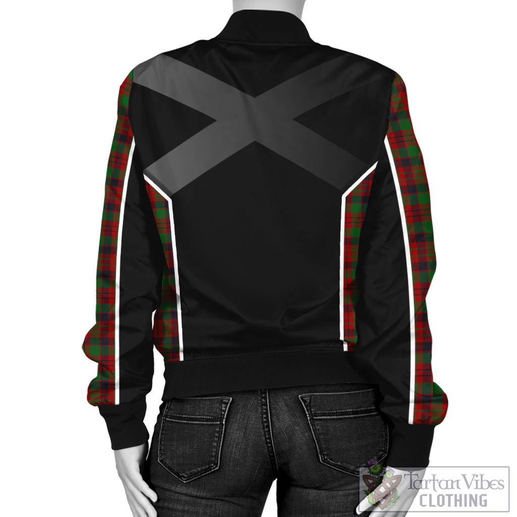 Tartan Vibes Clothing MacNicol Tartan Bomber Jacket with Family Crest and Scottish Thistle Vibes Sport Style